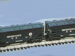 K-LINE K-6221A PENNSYLVANIA RAILROAD COVERED HOPPER 4 PACK