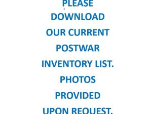 LIONEL POSTWAR INVENTORY LIST