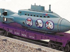 LIONEL 16724 DISNEY MICKEY AND FRIENDS OPERATING SUBMARINE CAR