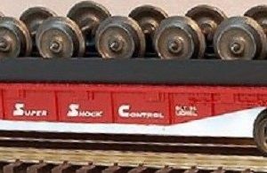 LIONEL 16930 SANTA FE FLATCAR WITH WHEEL LOAD