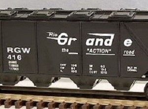 LIONEL 16416 DENVER AND RIO GRANDE WESTERN COVERED QUAD HOPPER