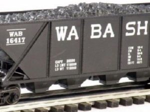 LIONEL 16417 WABASH QUAD HOPPER WITH COAL