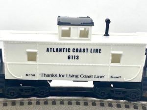 K-LINE K-6113 ATLANTIC COAST LINES CABOOSE - WHITE