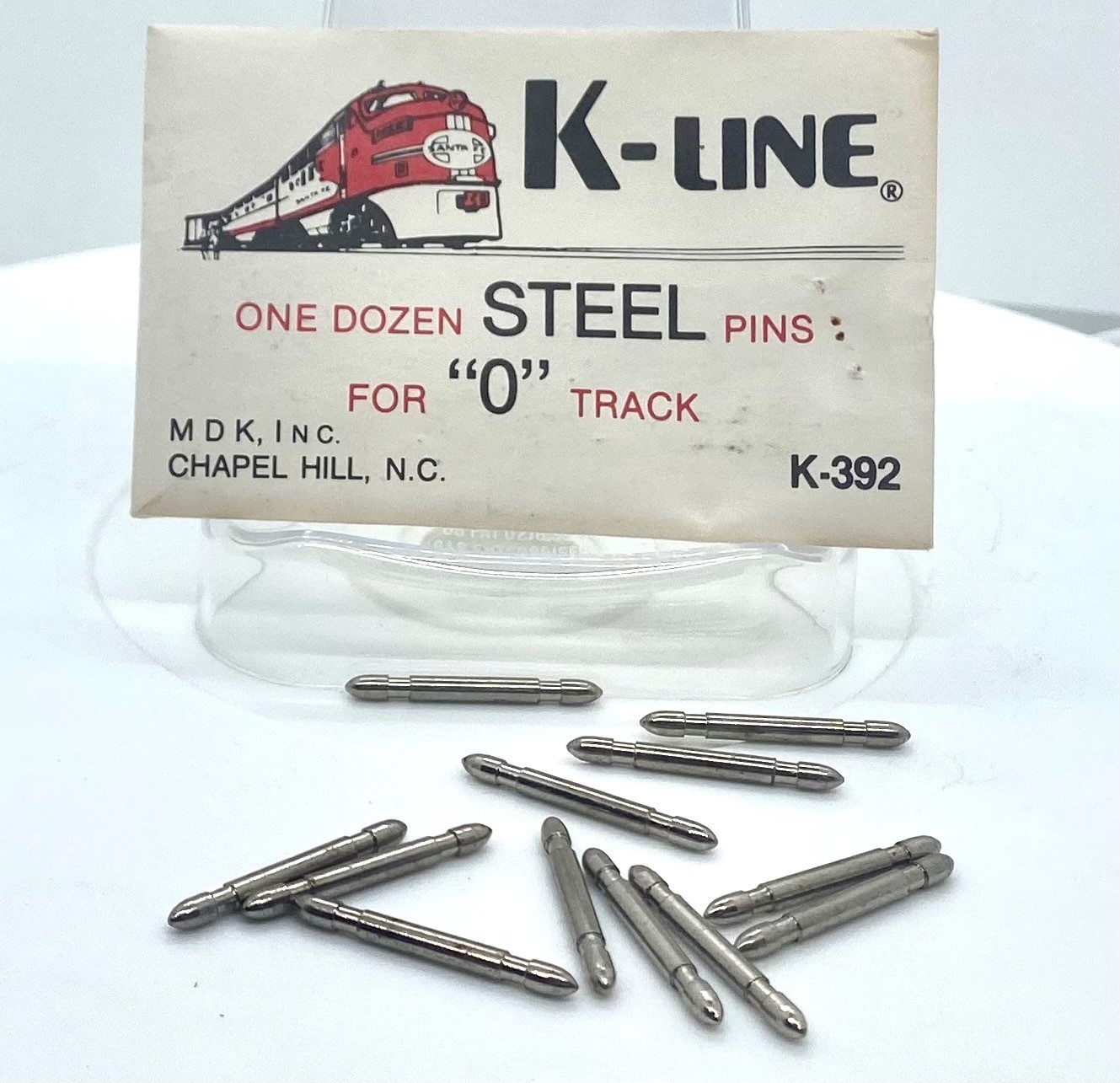 K-LINE K-392 SOLID STEEL PINS FOR O GAUGE TRACK