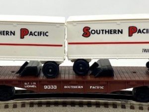 LIONEL 6-9333 SOUTHERN PACIFIC FLATCAR WITH TRAILER