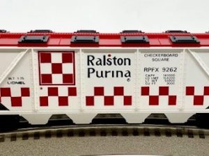 LIONEL 6-9262 RALSTON PURINA COVERED QUAD HOPPER