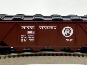 LIONEL 6-9263 PENNSYLVANIA RAILROAD COVERED QUAD HOPPER