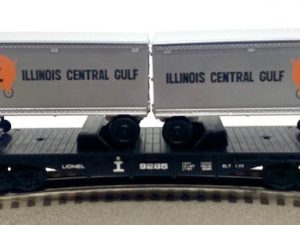 LIONEL 6-9285 ILLINOIS CENTRAL GULF FLATCAR WITH TRAILERS