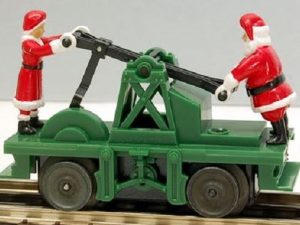 LIONEL 18403 SANTA AND MRS. CLAUS HANDCAR