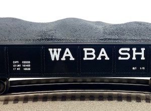 LIONEL 6-9820 WABASH GONDOLA WITH COAL LOAD - STANDARD O