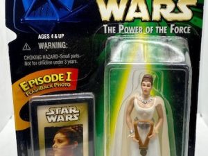 KENNER STAR WARS THE POWER OF THE FORCE PRINCESS LEIA ACTION FIGURE WITH EPISODE 1 FLASHBACK PHOTO