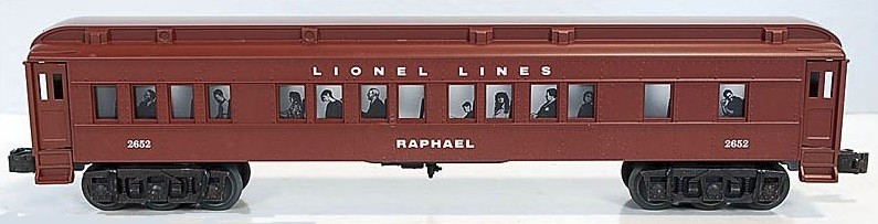LIONEL 19077 LEGENDS OF LIONEL RAPHAEL MADISON COACH CAR
