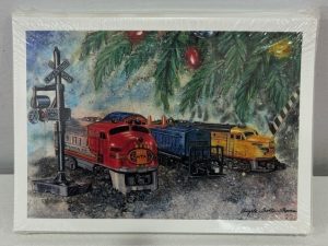 LIONEL CHRISTMAS MEMORIES CHRISTMAS CARDS BY ANGELA TROTTA THOMAS