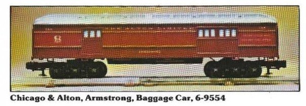 LIONEL 6-9554 CHICAGO AND ALTON LIMITED BAGGAGE CAR