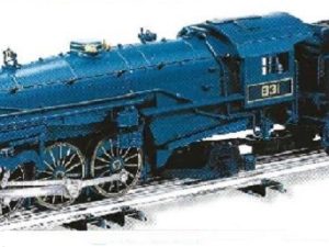 LIONEL 21787 NEW JERSEY CENTRAL BLUE COMET STEAM LOCOMOTIVE WITH TENDER AND 4 HEAVYWEIGHT PASSENGER CARS