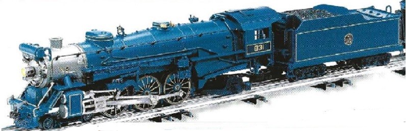 LIONEL 21787 NEW JERSEY CENTRAL BLUE COMET STEAM LOCOMOTIVE WITH TENDER AND 4 HEAVYWEIGHT PASSENGER CARS