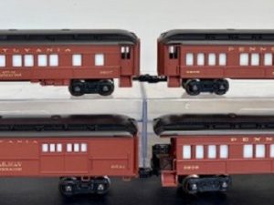 LIONEL 9507, 9508, 9509 AND 9521 PENNSYLVANIA RAILROAD PASSENGER CAR SET