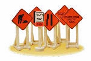 LIONEL 32902 CONSTRUCTION ZONE SIGNS
