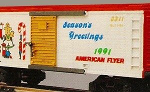 AMERICAN FLYER 48311 1991 CHRISTMAS BOXCAR