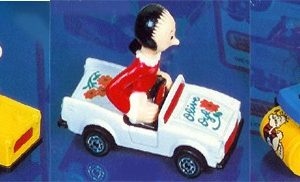 MATCHBOX POPEYE, BLUTO AND OLIVE OYL DIE-CAST CARS