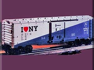 LIONEL 6-9475 DELAWARE AND HUDSON I LOVE NEW YORK BOXCAR